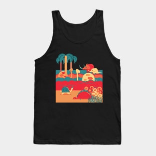 Warm colors design of animals in the jungle Tank Top